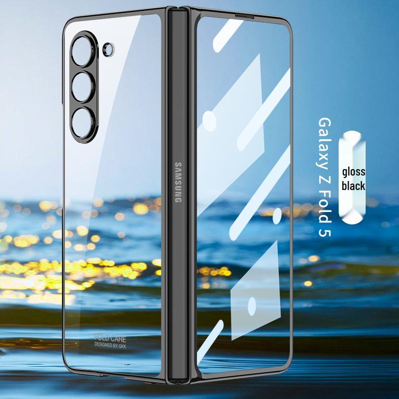 Samsung Z Fold5 Ultra-thin Electroplated Case with Screen Protector - Anti-drop, Creative, Foldable Design