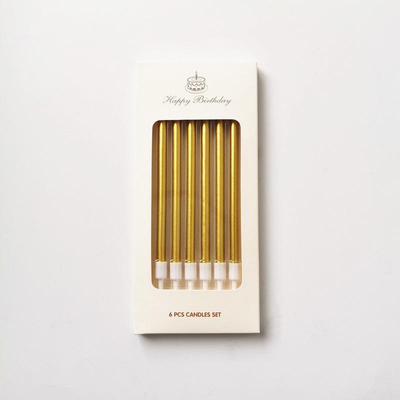 Elegant Long Stick Smokeless Candles for Cake and Wedding Decor