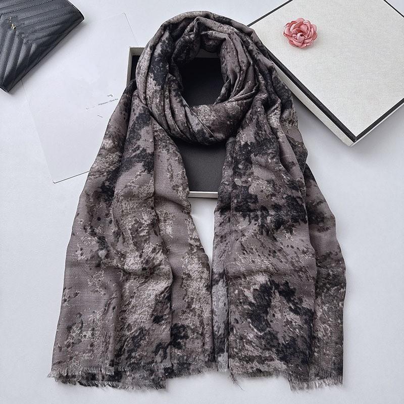 

Женский зимний повседневный вискозный шарф-шаль тай-дай - Толстый дышащий градиент омбре, мягкая неэластичная ткань