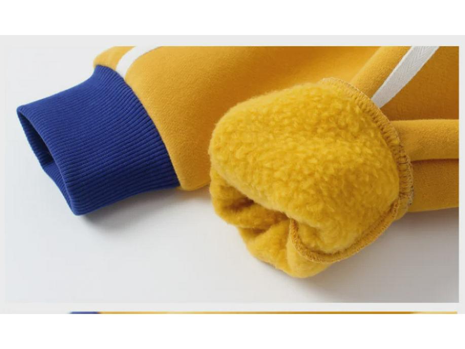 Kids' Winter Korean-Style High Collar Pullover with Velvety Warm Long Sleeves for Boys