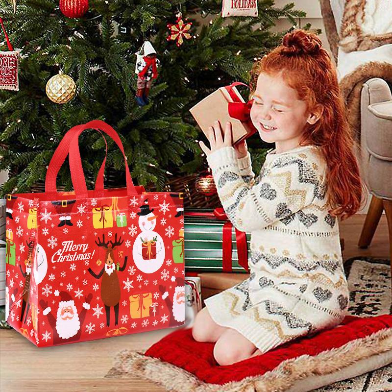 Christmas Gift Bag Santa Claus Snowman Candy Gift Packaging Bag 2025 Merry Christmas Party Home Decor Navidad Noel 2025 New Year
