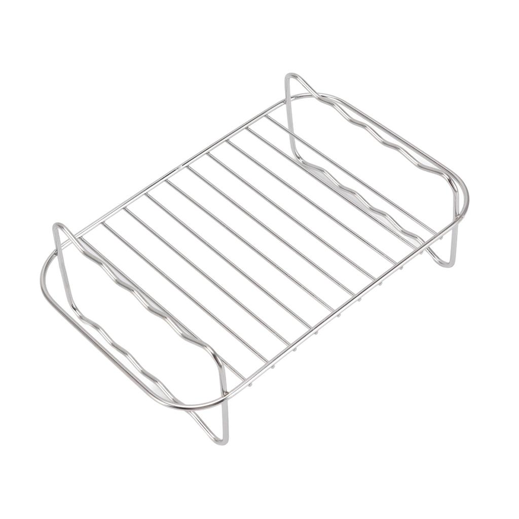 Fryer Rack Stainless Steel Rectangle Double Layer Fryer Accessory for NINJA FOOD 8QT Dual Basket