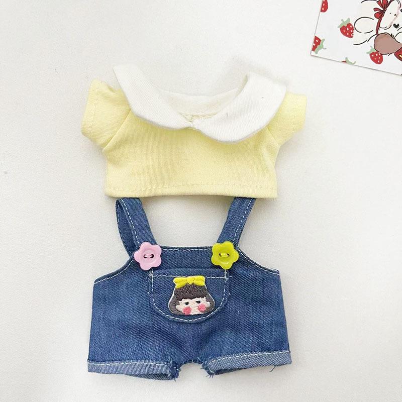 17cm Labubu Doll Clothes: Ice Cream Overalls - Cute Pendant Blind Box