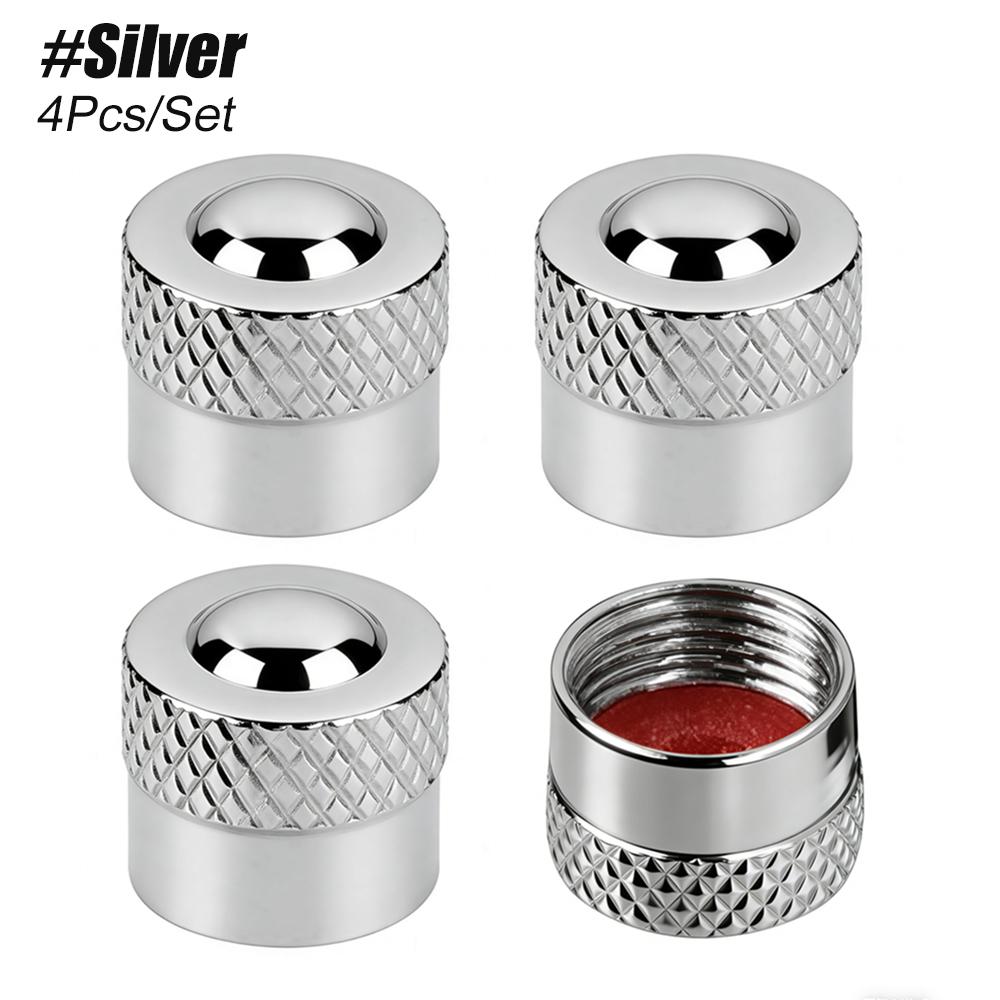 4PCS Tire Valve Stem Caps with O Rubber Ring, Tire Valve Caps for Car Tires Universal Stem Covers for Car Leak Proof Stem Cover