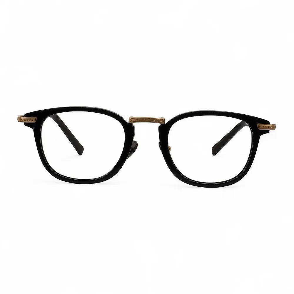 Adige Velon (black gold) LA1040 Men s and Women s Eyeglasses Frames Black Gold