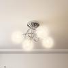 Plafonnier avec abat jour en maille métallique pour 4 LED G9