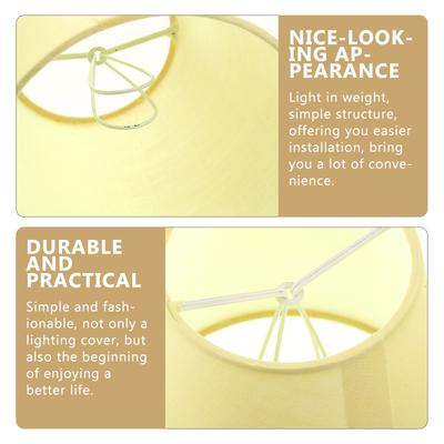 Lemon Yellow Fabric Lampshade Table Lamp Shade Light Weight Simple Desk Lampshades Home Hotel Pendant Lights Fixtures