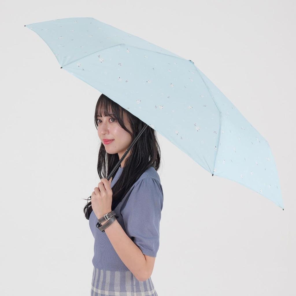 Nifty Colors Folding Umbrella Shimaenaga Carbon Lightweight Mini 55 1832SX