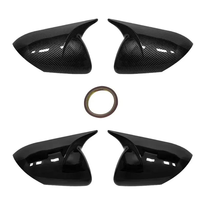 2 Stück für Mazda 3 Axela BL 2009-2013 Seitenspiegel-Abdeckkappen ABS-Kunststoff Carbonfaser-Optik Auto-Außenzubehör