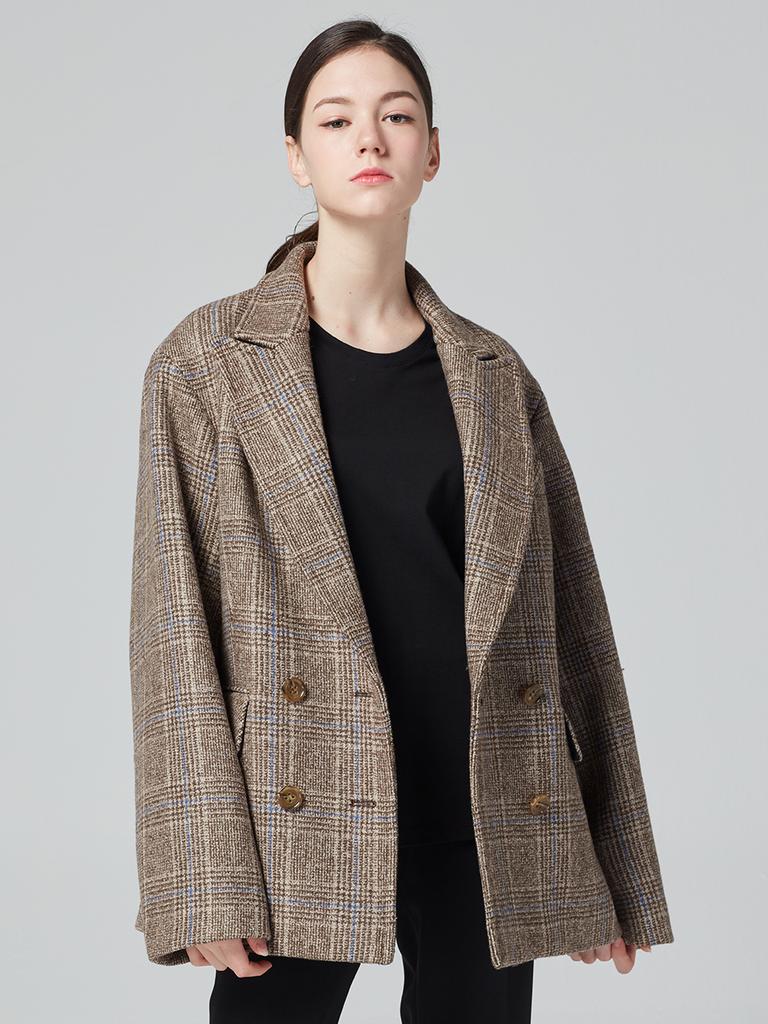 Saintrobe Oversized Check Half Coat