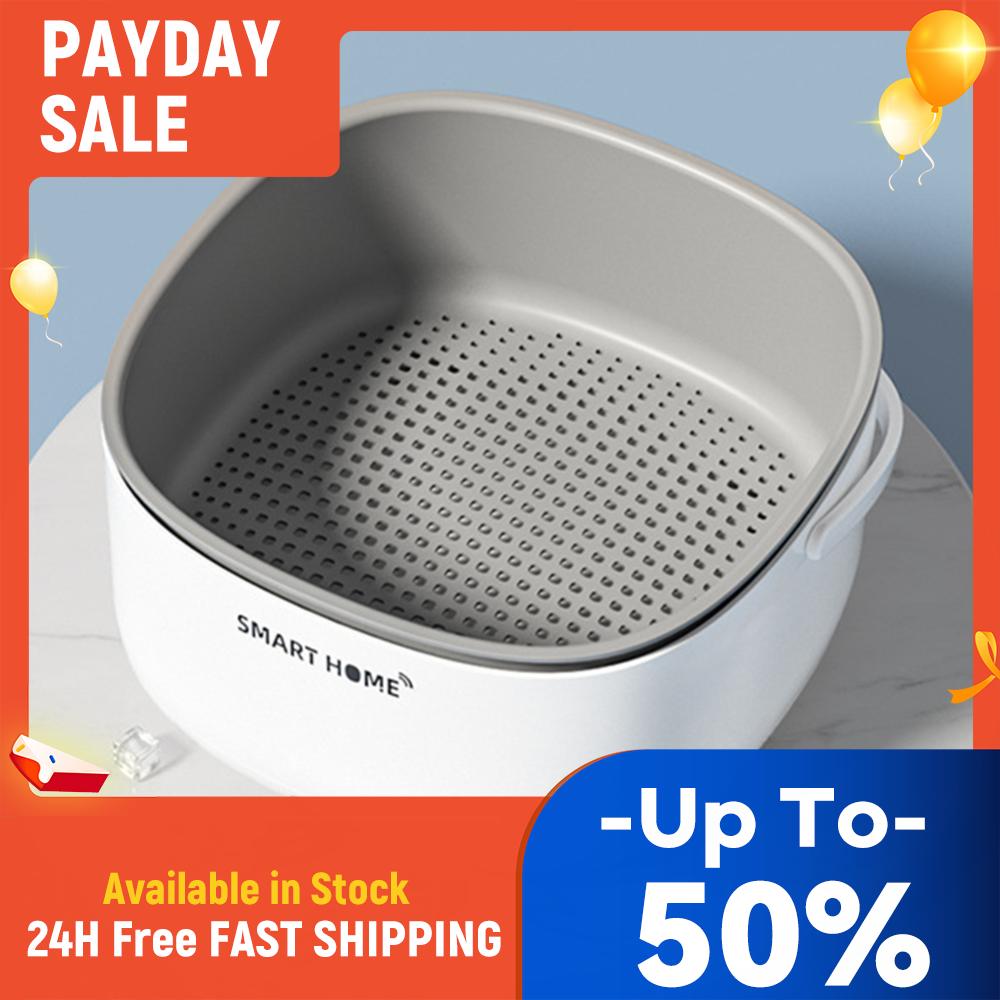 

Ultrasonic Fruit and Vegetable Washing Machine with Handle Fruit Cleaner Device Vegetables Cleaning Basket Kitchen Gadgets China Mainland