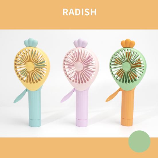 Pineapple Carrot Handheld Fan Press Misting Summer Cooling Fan Lightweight Portable Travel Outdoor Manual Mist Spray Personal Fan