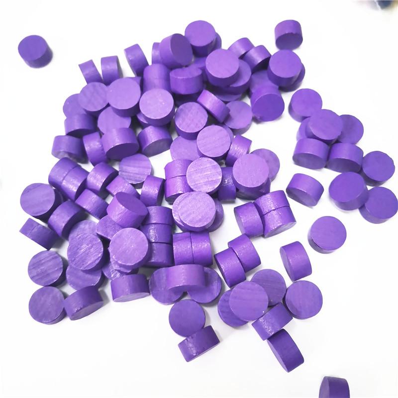 80Pcs 10*5Mm Round Circular Pawn Wooden Game Pieces Colorful Pawnchess For Board Gameeducational Games