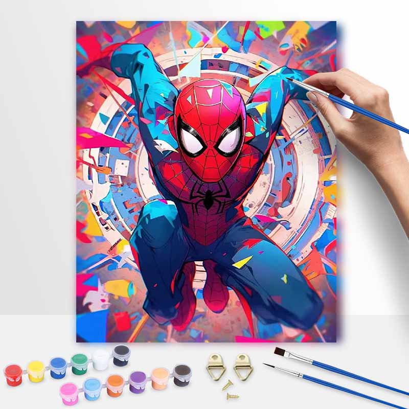 Disney SpiderMan oil painting digital painting art kit handmade diy painting home decoration gift 20x30cm