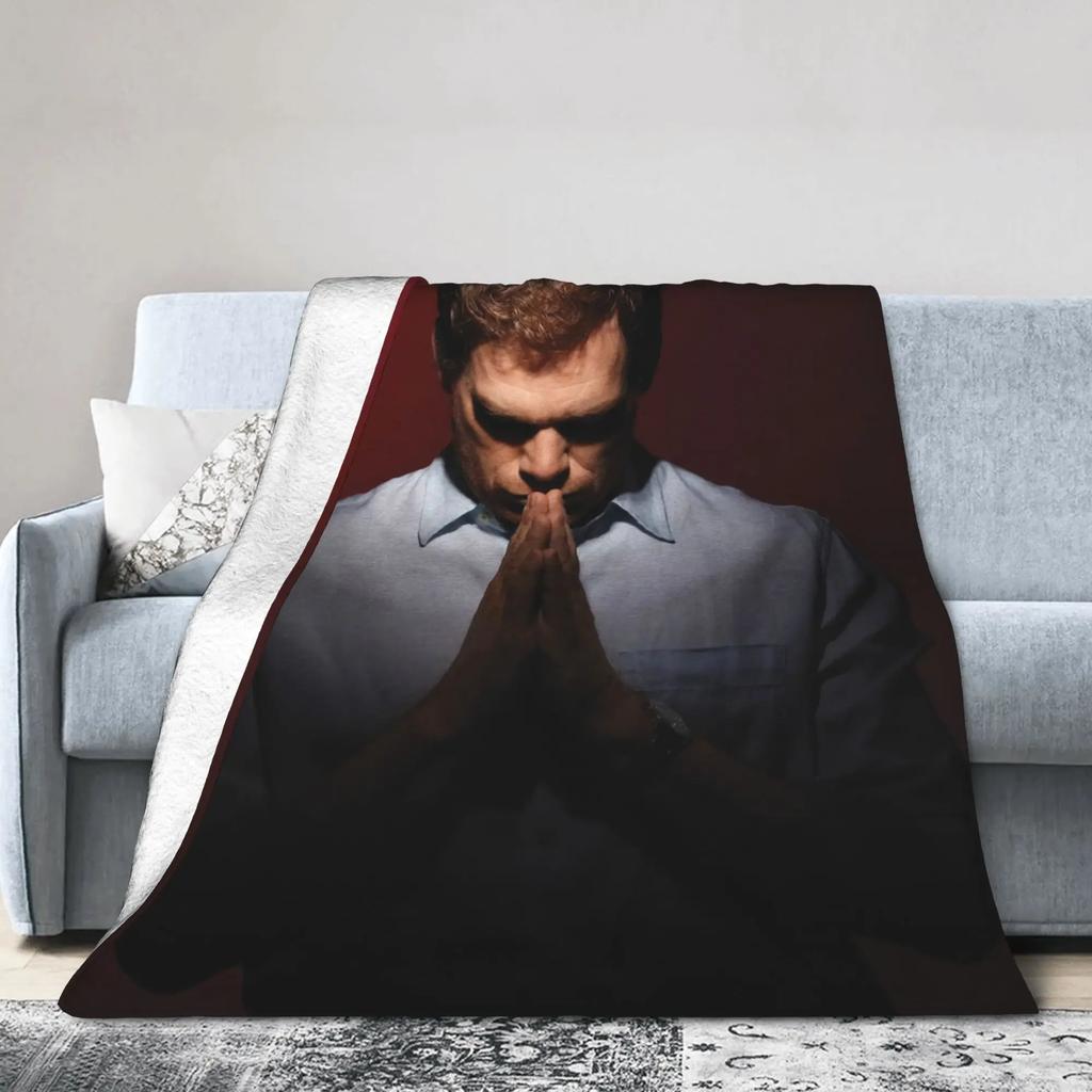 Dexter New Blood Hřejivá měkká plyšová deka na pohovku postel gauč křeslo Dětská flanelová deka Vtipný design Útulná domácí dekorace