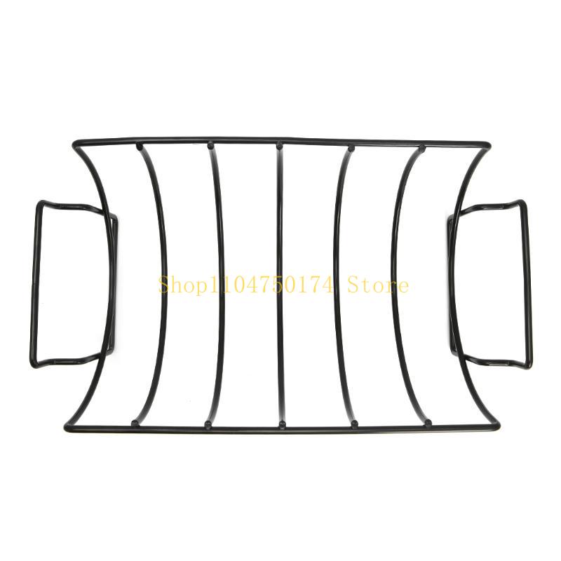 Non-Stick Metal Wire Stand BBQ Grill Steak Holder Roasting Rib Rack Kitchen Tool top sale
