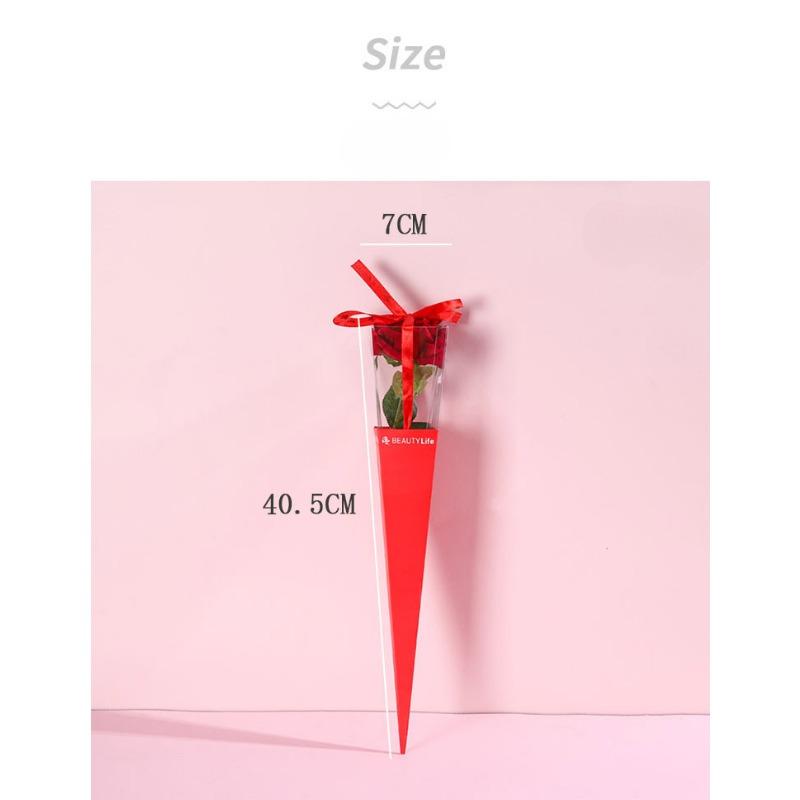 10 PC Rose single packaging box Flower packaging box bouquet bag Valentine's Day single flower packaging bag