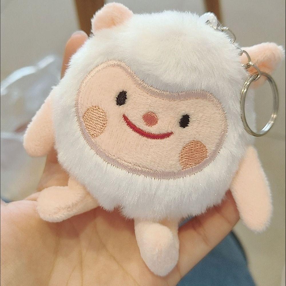 Pendente de Pelúcia Desenho Animado Abelha Ovelha Pelúcia Dongdong Sheep Dongdong Sheep Chaveiro de Pelúcia Presente para Crianças