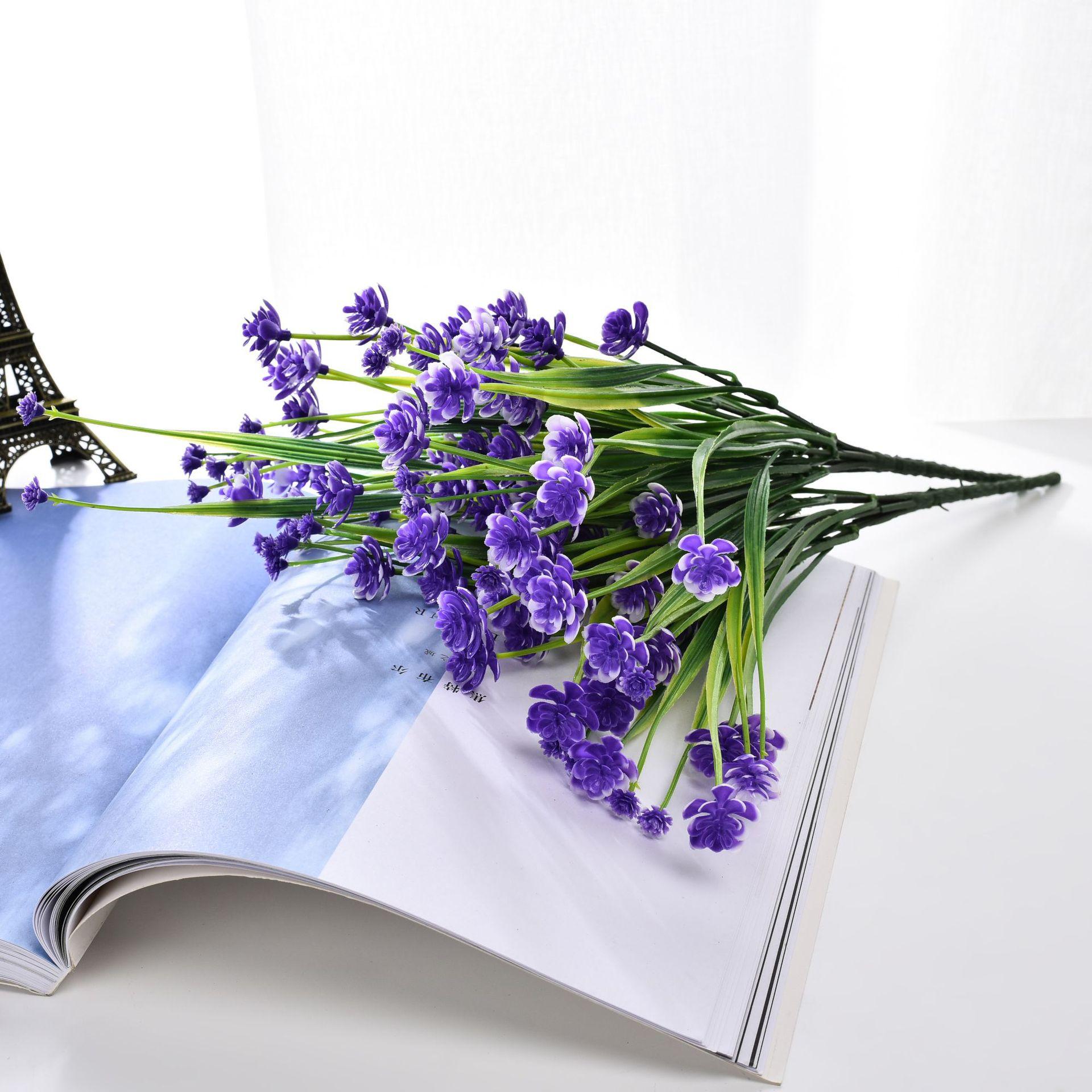 

Пластиковые 7 вилок, маленькие весенние травы, камелии, искусственные цветы, нарциссы, горшечные цветочные композиции, реквизиты 7 forks of camellia фиолетовый