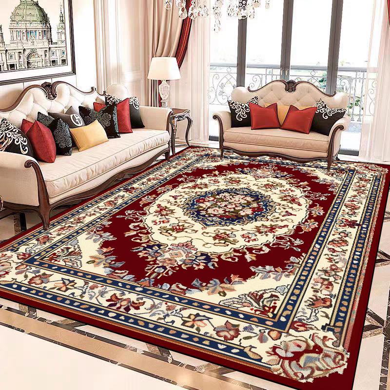 European Luxury Large Carpet Living Room Decoration Home Rug Non-slip Lounge Cloakroom Bedroom Rugs Comfortable Soft Baby Mat