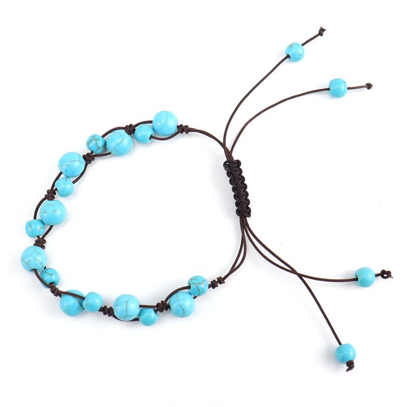 Hand-Woven Natural Crystal Agate Bead Bracelet Bracelet, Adjustable B31