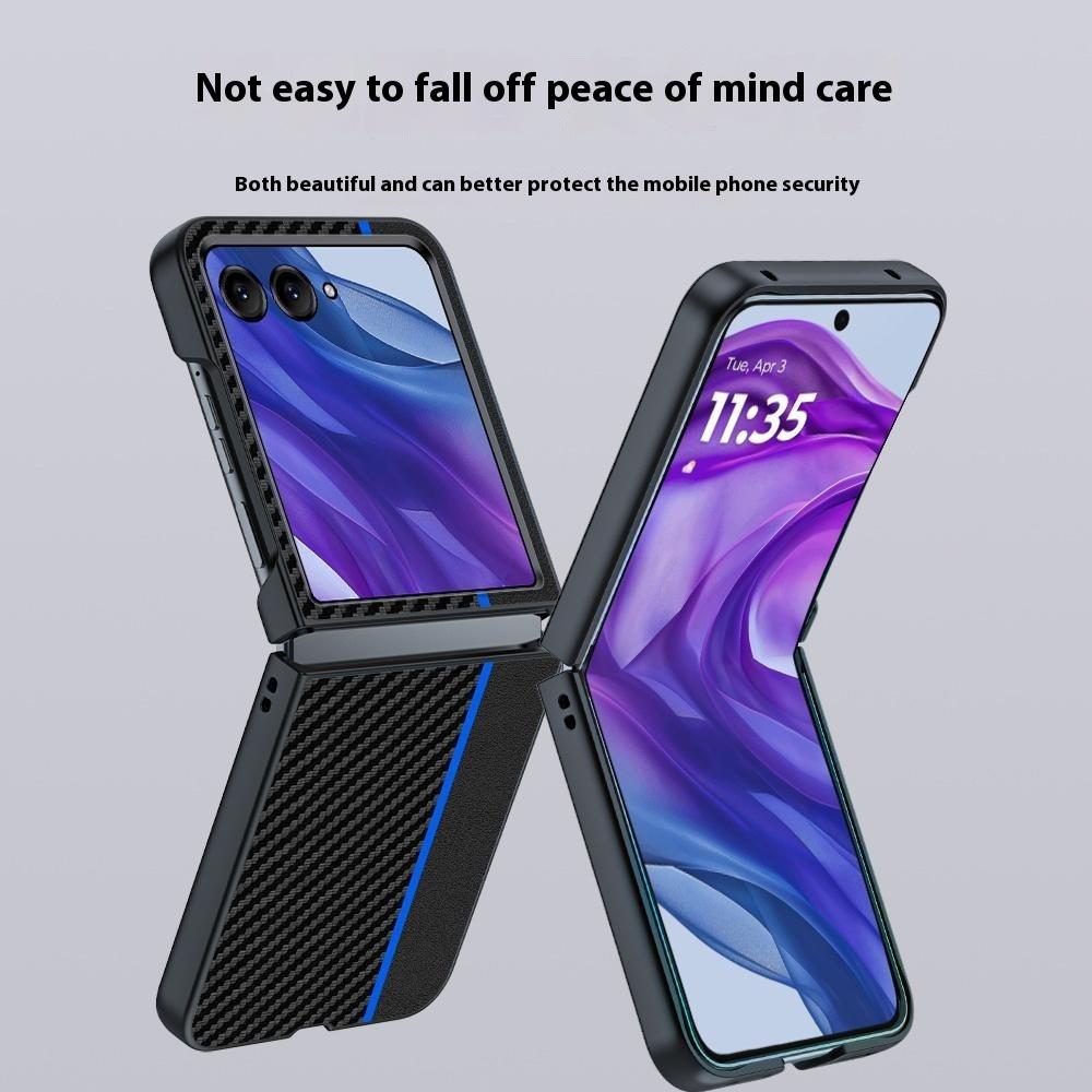 For Motorola Razr 60 Ultra 5G Case Carbon Fiber Texture Ultra Slim Hard PC Phone Cover