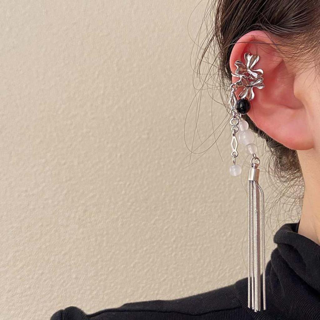 Elegant Long Tassel Pearl Earrings – High-End Women's Fashion Ear Cuffs with Sweet, Individual Style