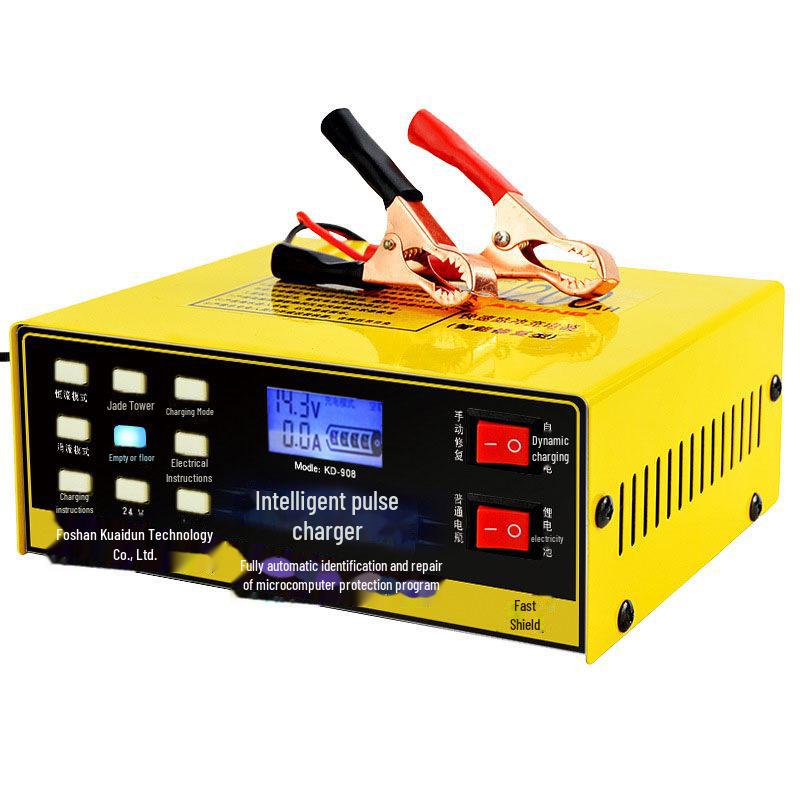 Intelligentes 12V/24V-Impulsreparatur-Autobatterieladegerät aus reinem Kupfer