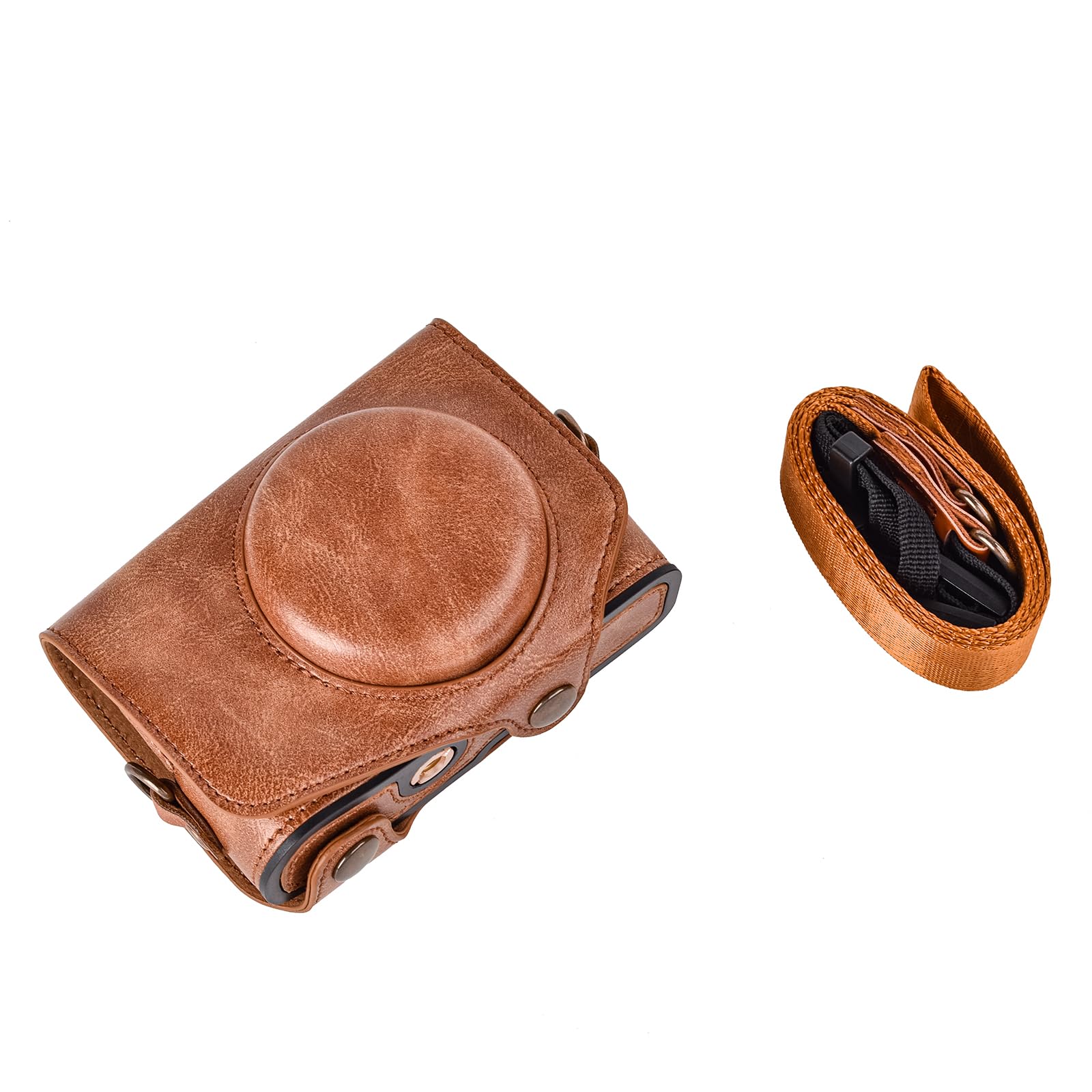 

kinokoo SX720 / SX730 / SX740 Camera Case, PU Leather with Shoulder Strap (Brown)