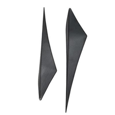 Black Grille Overlay Front Grille Replacement 2 Pieces Included Easy Installation Front Placement Plastic Material
