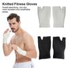 1 Çift Örme Bisiklet Eldiveni Ter Emici Nefes Alabilir Parmaksız Eldiven Kaymaz Esnek Erkek Kadın Spor Avuç İçi Koruyucu Kompresyon Bilek Desteği