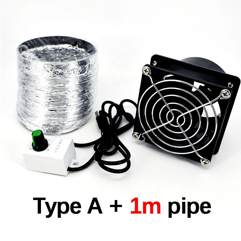 2types DC 5V USB Adjustable Speed Solder Absorber Fume Extractor Fan 1m 3m Pipe Duct Exhuast 1 2 Way Ventilation Fan