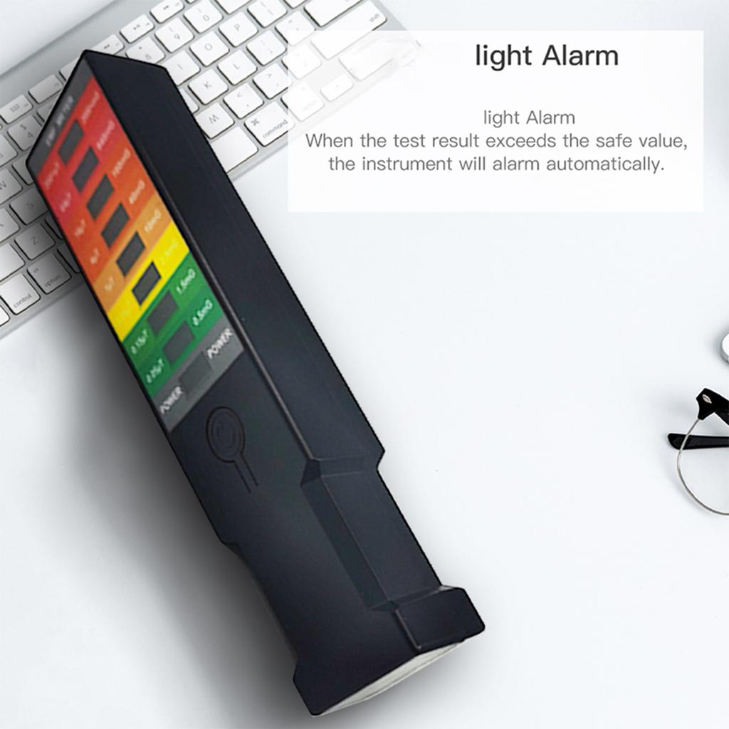 Portable Electromagnetic Field EMF Gauss Meter Hunting Detector Portable EMF Magnetic Field Detector 8 LED Gauss