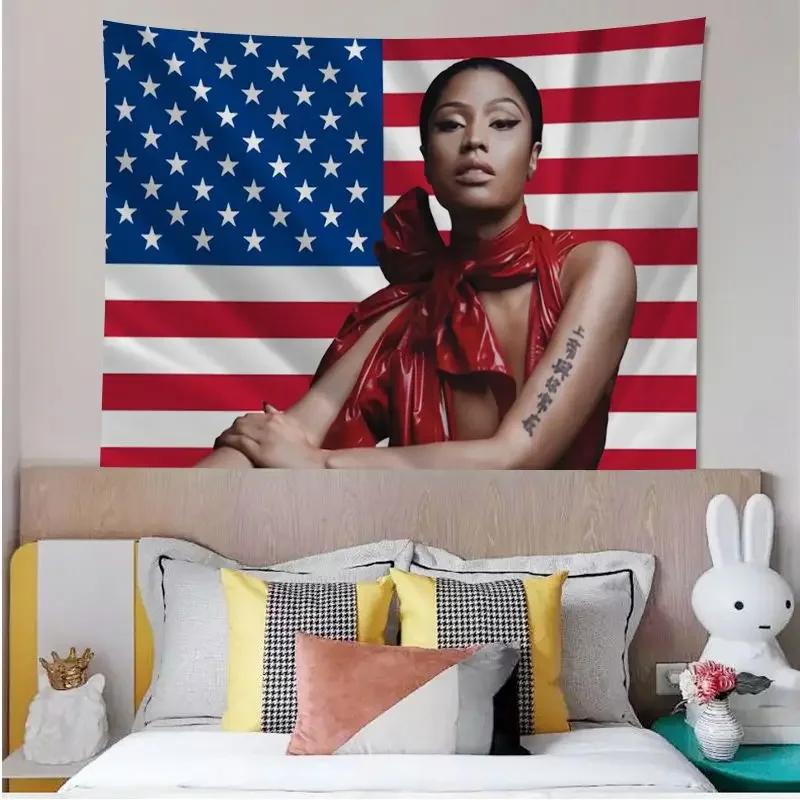 Nicki Minaj Flag Hanging Bohemian Tapestry Cheap Hippie Wall Hanging Bohemian Wall Tapestries Mandala Wall Hanging Home Decor