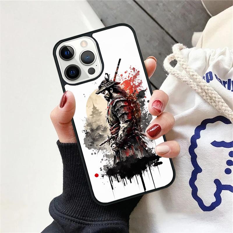 Japan Samurai Ninja Ronin Phone Case For iPhone 17 Air 15 16 Cover  11 13 14 Pro Max 12 Plus Max Fundas