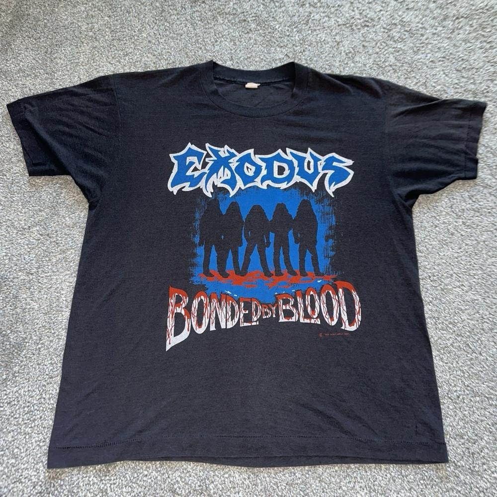 Винтажная футболка 80-х 1986 года Exodus Bonded By Blood Оригинальная футболка с тура Унисекс XL
