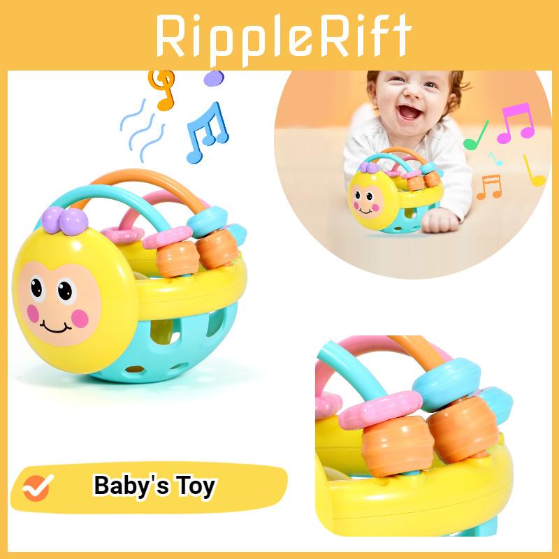 Colorful Baby Bee Soft Gel Bed Bell Rattle Toy Hand Grasping Ball Toy Children's Puzzle Toy