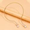 Elegant Pearl And Zircon Full Dazzle Necklace For Weddings And Bridal Wear