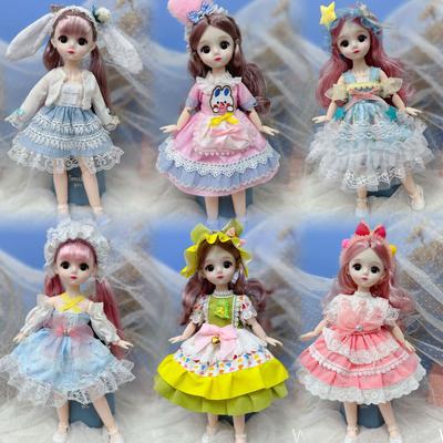 1/6 BJD Doll 30cm Maid Outfit Lorita Jk Dress Cute Headwear  Girl Birthday Toy Gift
