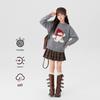 ZuoXi Girls' Angora-Style Jacquard Knit Pullover