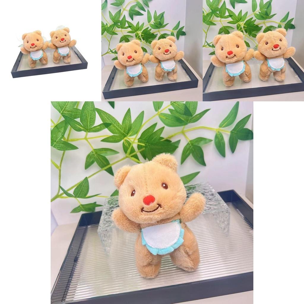 Cute And Cuddly 17cm Butter Yellow Bear Plush Doll Keychain For Students Backpack