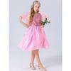 Halloween Pink Cherub Costume, Children's Wings Snow White Dress