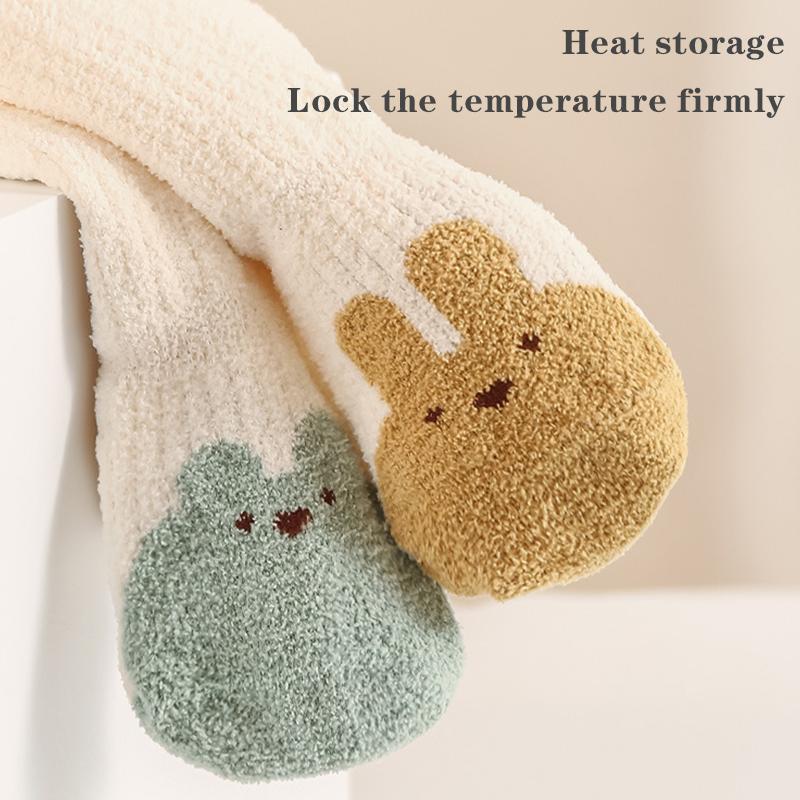Winter Baby Stockings Warm Thick Baby Long Tube Socks Cute Cartoon Loose Cuff Newborn High Knee Socks