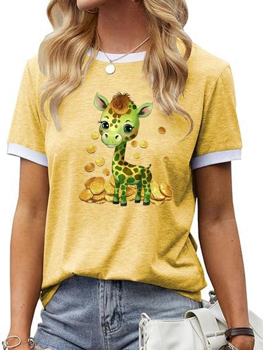 

Custom St. Patrick s Day Solid Color Short Sleeve Tee with Free Shipping for Europe & America Double Extra Large