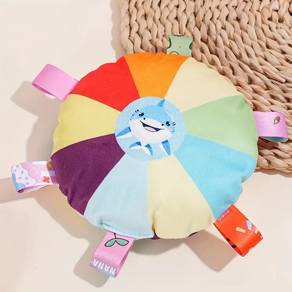 1Pc Interactive Plush Flying Disc Dog Toy With Sound, Durable Chew Toy For All Dog Breeds, Squeaky Dog Toy For Training And Play