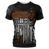 Vintage Shirt for Men Mechanical Tools 3D Print T-Shirts Short Sleeve Jersey Casual Tops Oversized Fashion Breathable Clothing