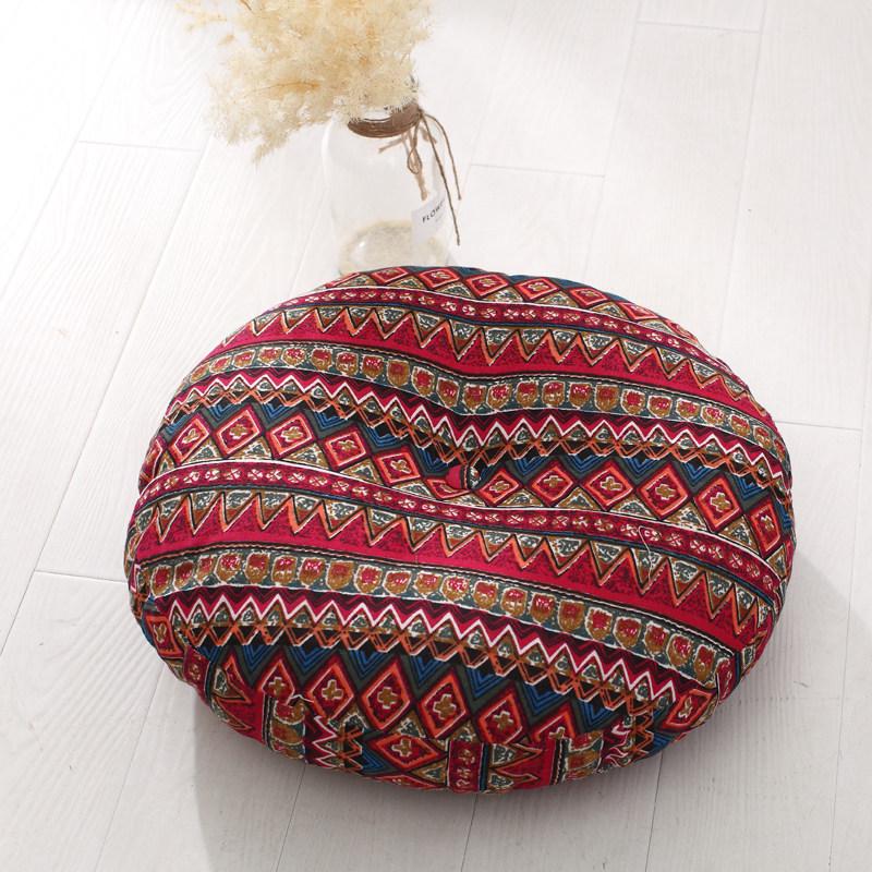 Washable Japanese-Style Thick Linen Tatami Floor Cushion for Living Room