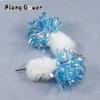 Plush Ball Cat Toy Tassel Rabbit Fur Cat Teaser Stick Changing Heads Pet Toys For Kitten