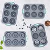 Reusable Baking Tray 6 Hole Muffin Cake Mould New Silicone Donut Mold  Ice Cube Making