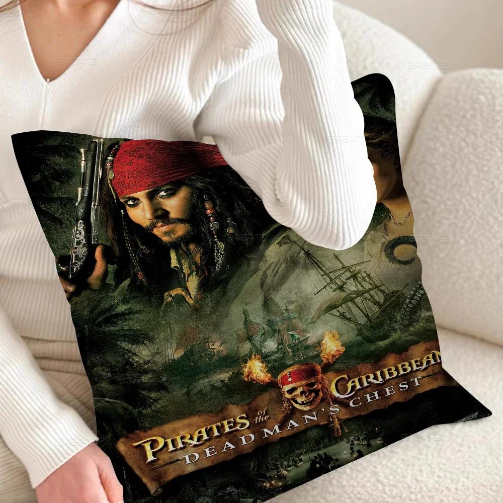 Movie P-Pirates Of The C-Caribbean Cushion Cover Pillowcase Upholstery Sofa Throw Pillow Home Decor Pillowcas